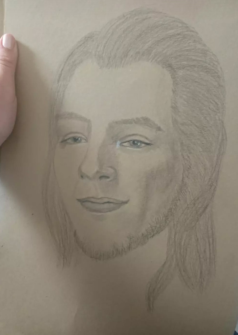 Soft pastel and charcoal portrait of a friend